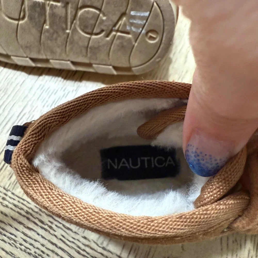 Nautica Size Kids 7 Dulverton‎ Cold Weather Lace Up Boots Ankle Suede Sherpa